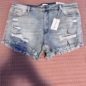 Distressed Denim Women Shorts